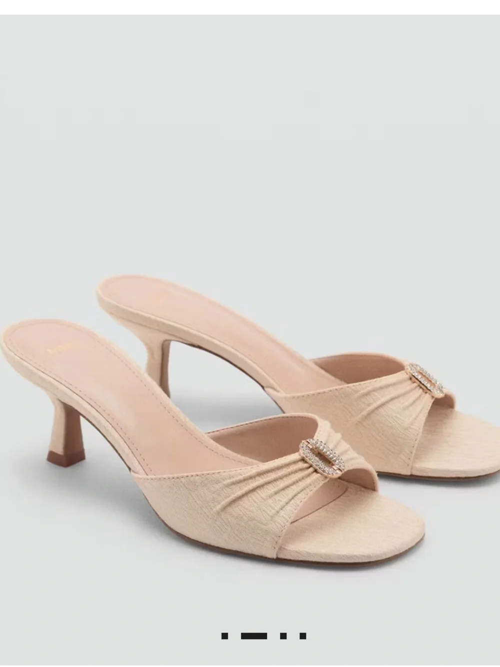 Mango SLINGBACK HEELED SANDALS WITH SHINY DETAIL